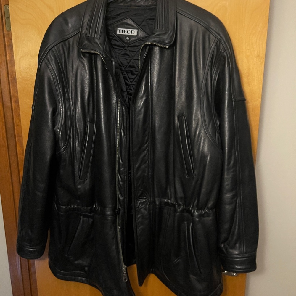 Leather coat for men